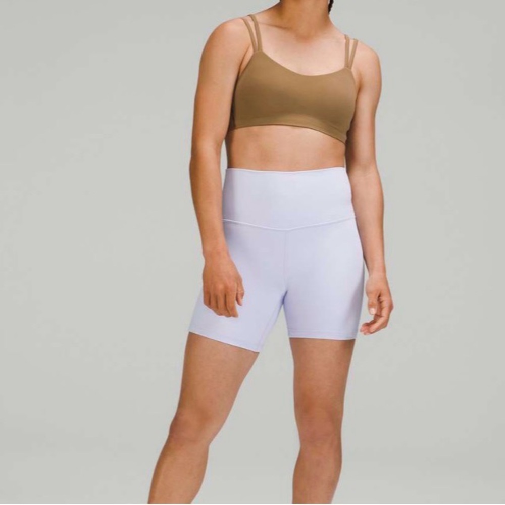 lululemon athletica Women's High-Rise pastel blue Bike Shorts 5”
